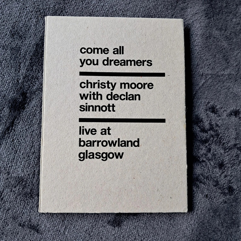 Music DVD Christy Moore - Come All You Dreamers