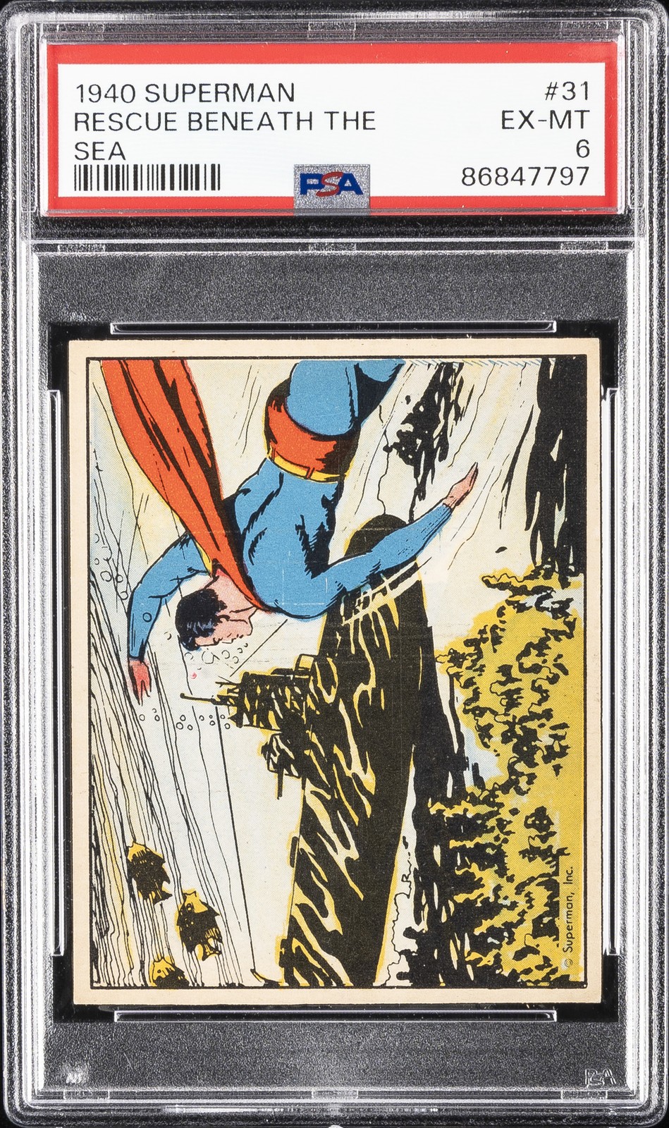 1940 SUPERMAN #31 SALVATAGGIO SOTTO IL MARE PSA 6