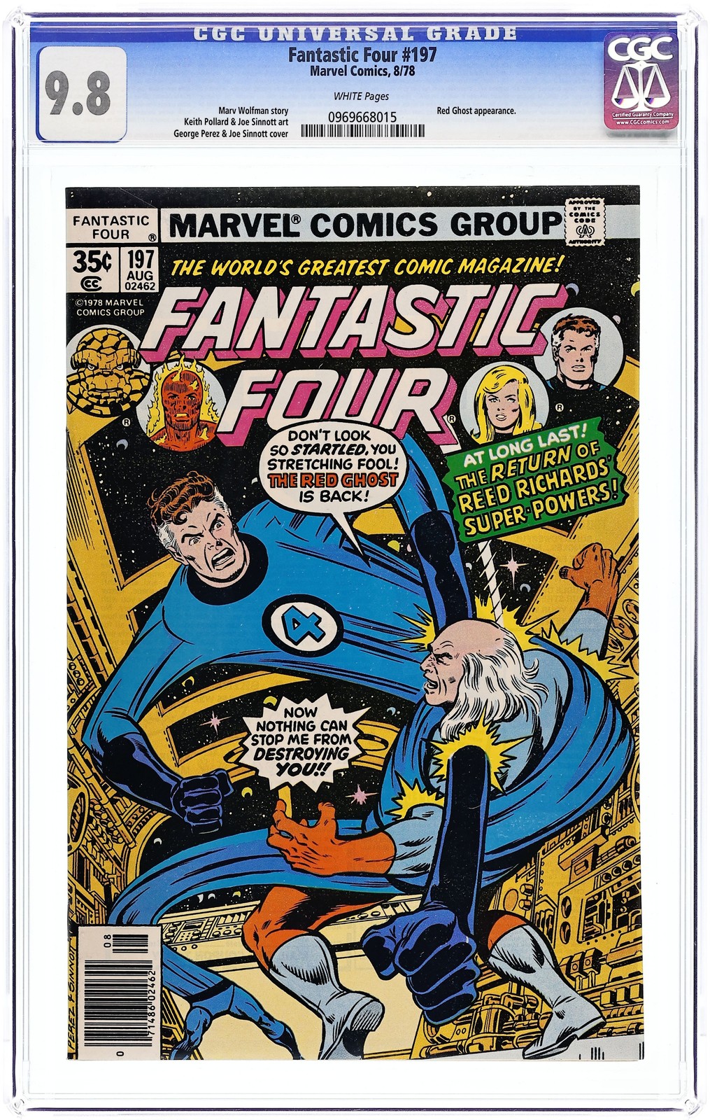 Fantastic Four #197 CGC 9.8 1978 0969668015