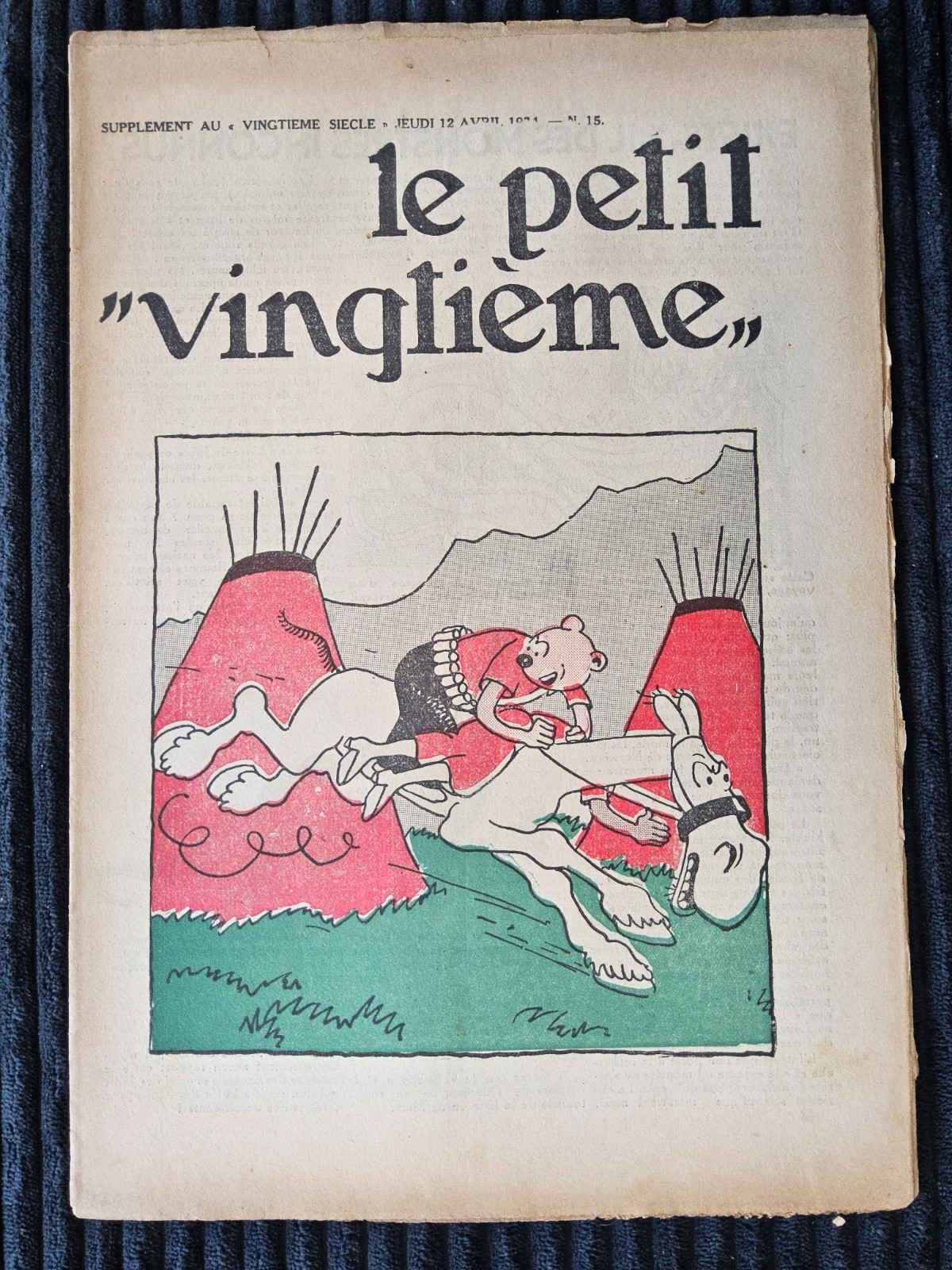 Tintin - Petit Vingtième - Numéro 15 de 1934