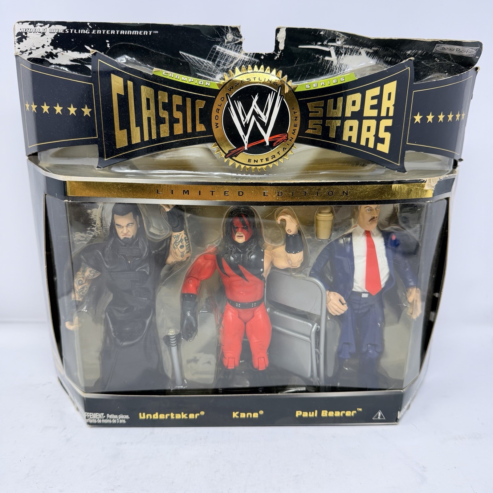 WWE JAKKS CLASSIC SUPERSTARS CONFEZIONE DA 3 BECCHINO PAUL BEARER KANE