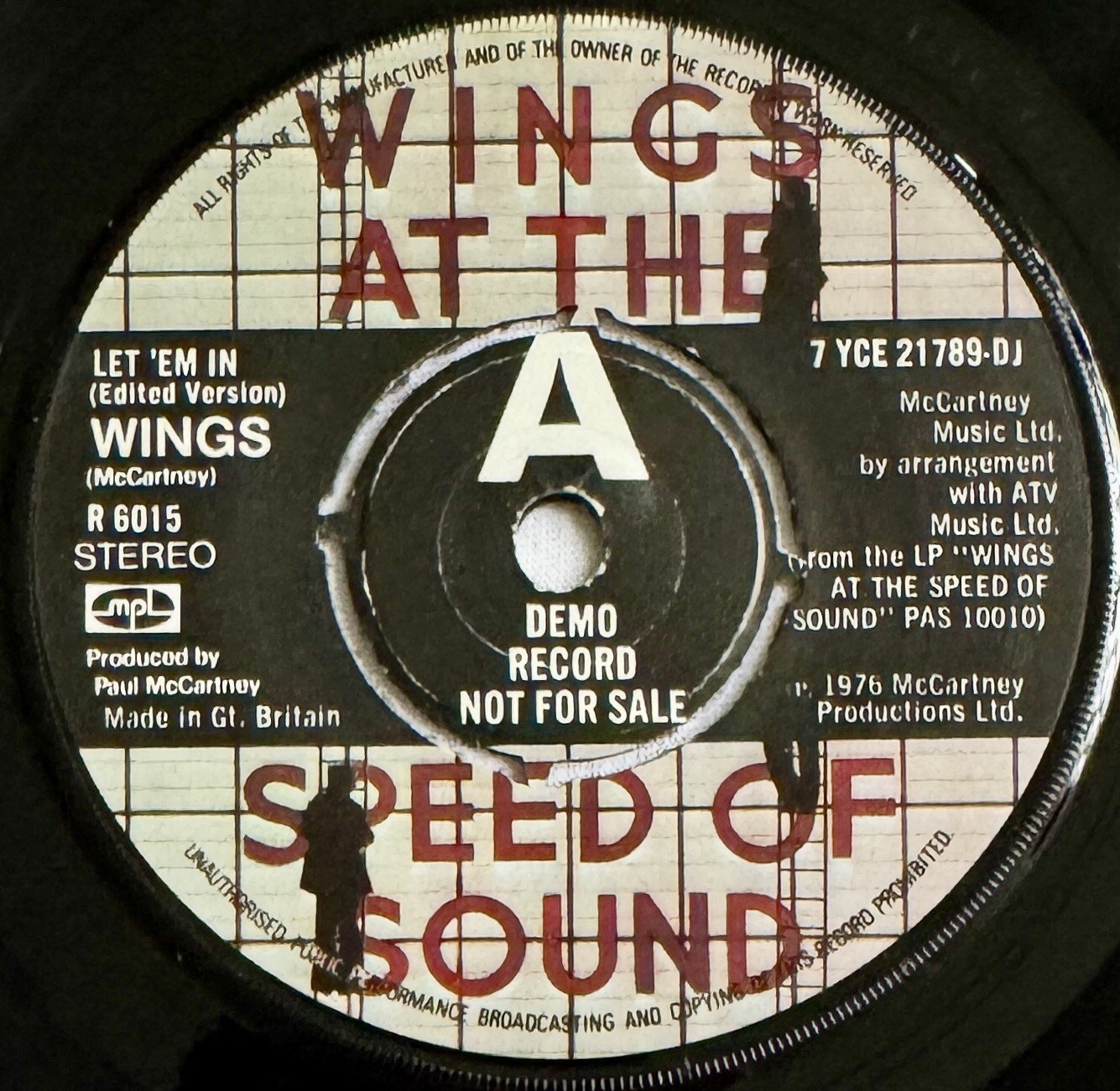 PAUL McCARTNEY/WINGS -Let ‘Em In (DJ Edit)- Rare UK 7” Promo   (Beatles)