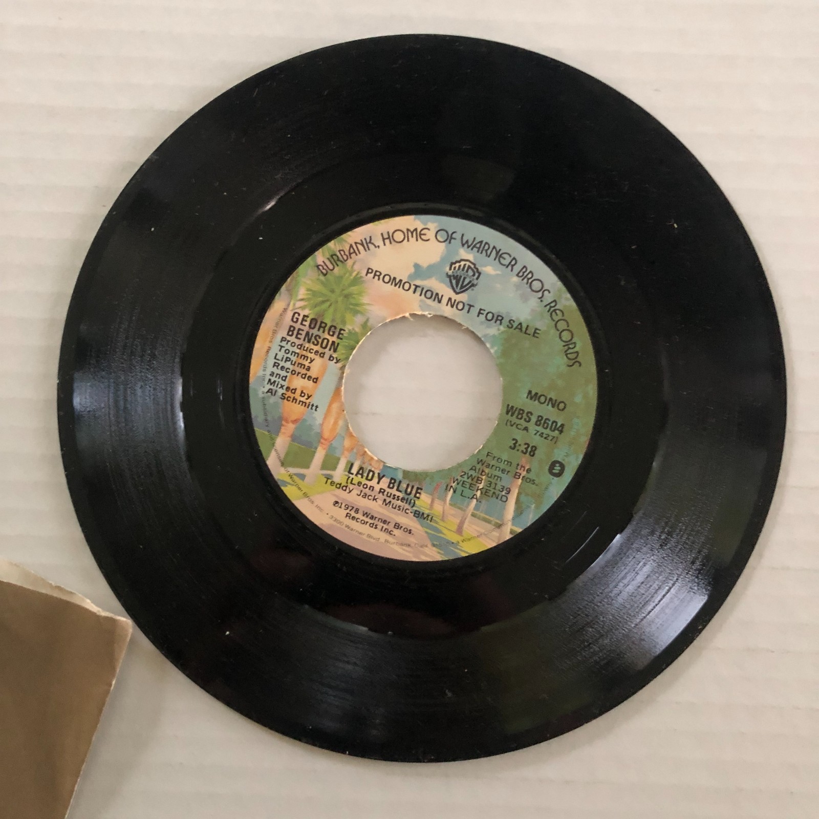 George Benson - Lady Blue [vinyl 7"] 1978 WBS 8604 promo