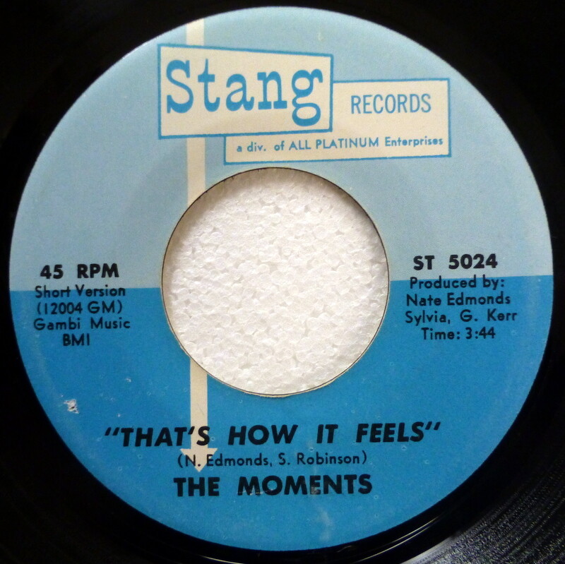 The Moments Thats How It Feels 45 RPM Singolo Stang VG++ 7" 1971
