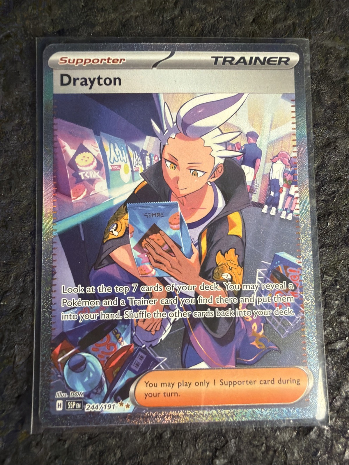 Carta Pokemon Drayton 244/191 Allenatore SIR Surging Sparks perfette condizioni