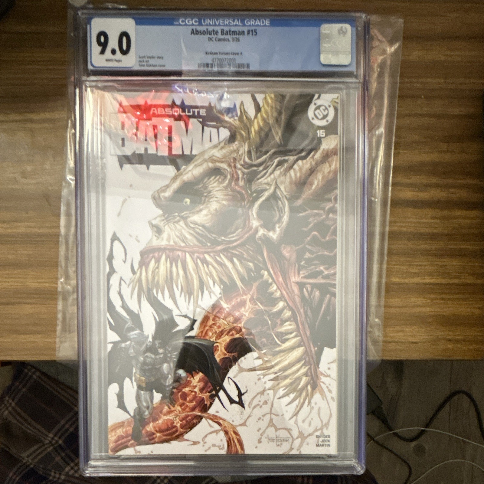 DC Comics Absolute Batman #15 CGC 9.0 Kirkham Variant Cover A