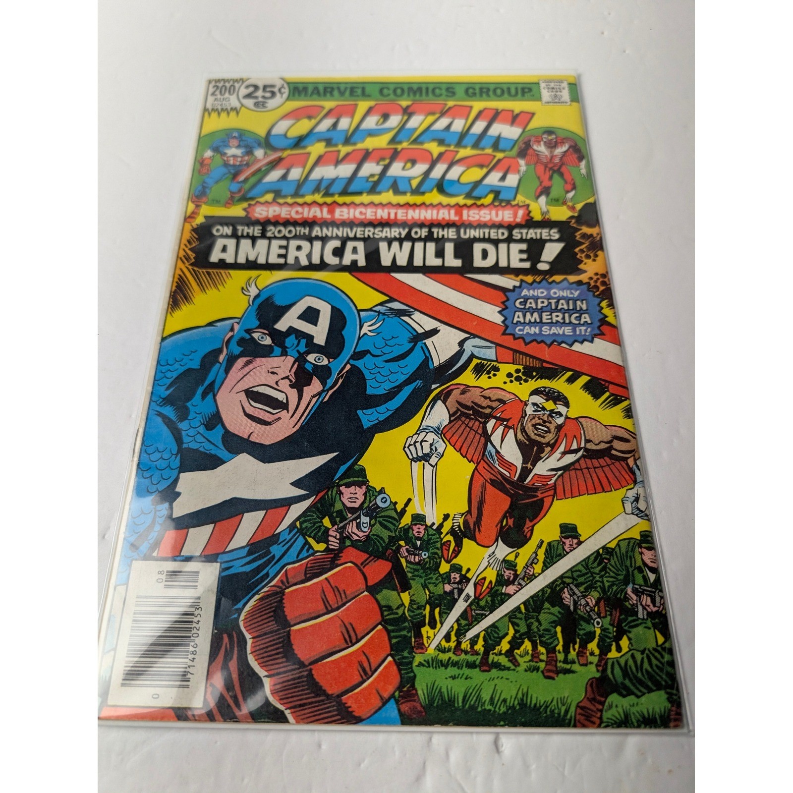 Captain America 200 Marvel Comics 1976 Jack Kirby Edizione Bicentenario Falcon