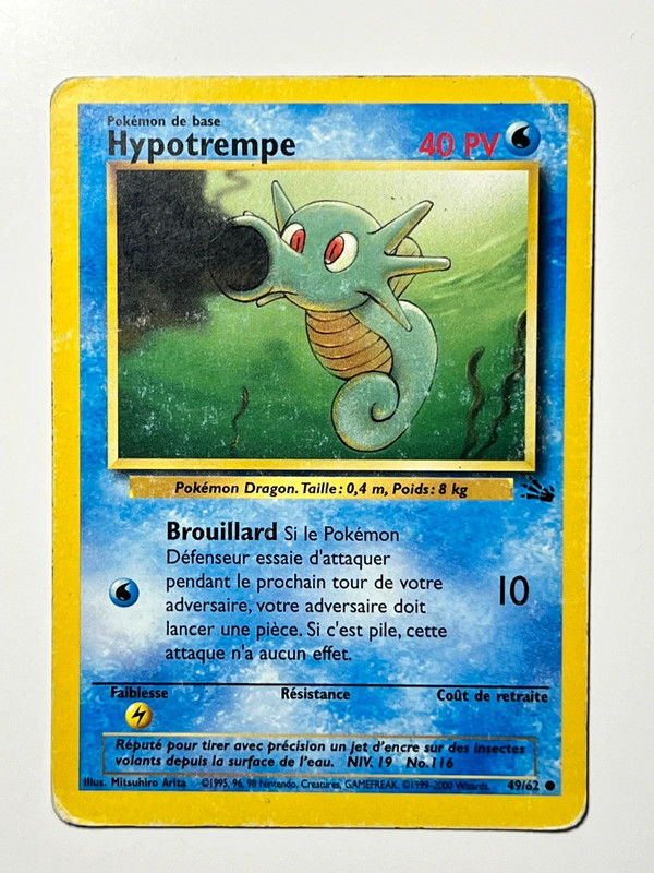 Carte Pokémon Hypotrempe 40pv 49/62