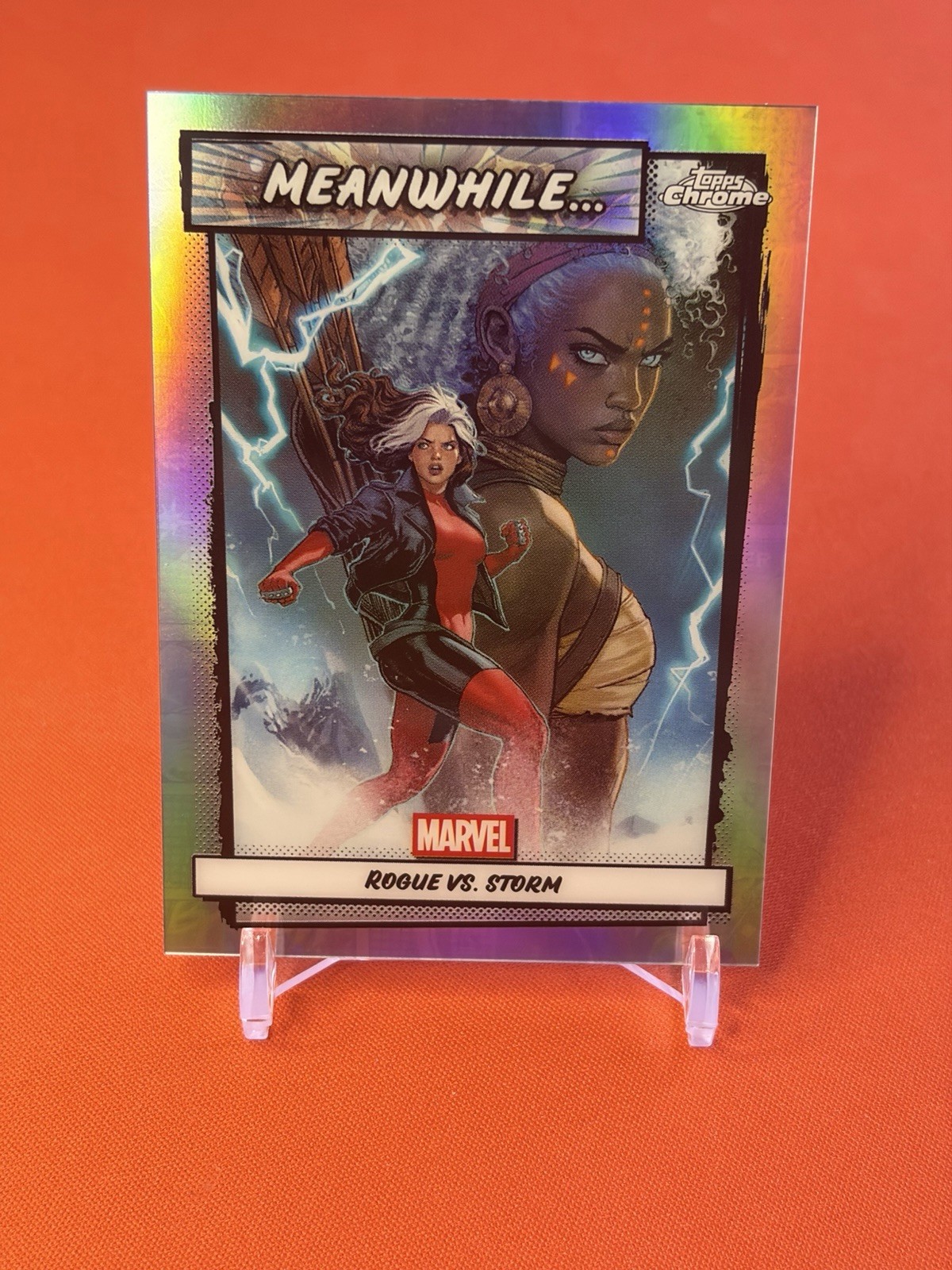 2026 Topps Marvel Chrome Mewhile Rogue Vs Storm MW-15