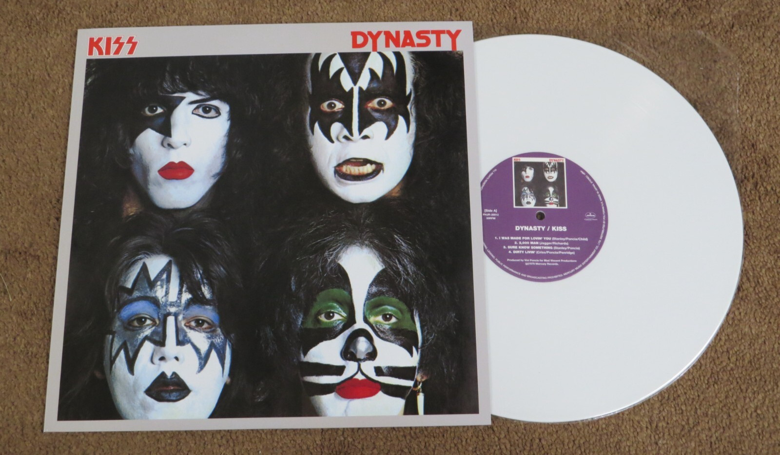 OFFICIAL MERCURY KISS DYNASTY JAPANESE ORIGINALS COLORED VINYL LP  1998