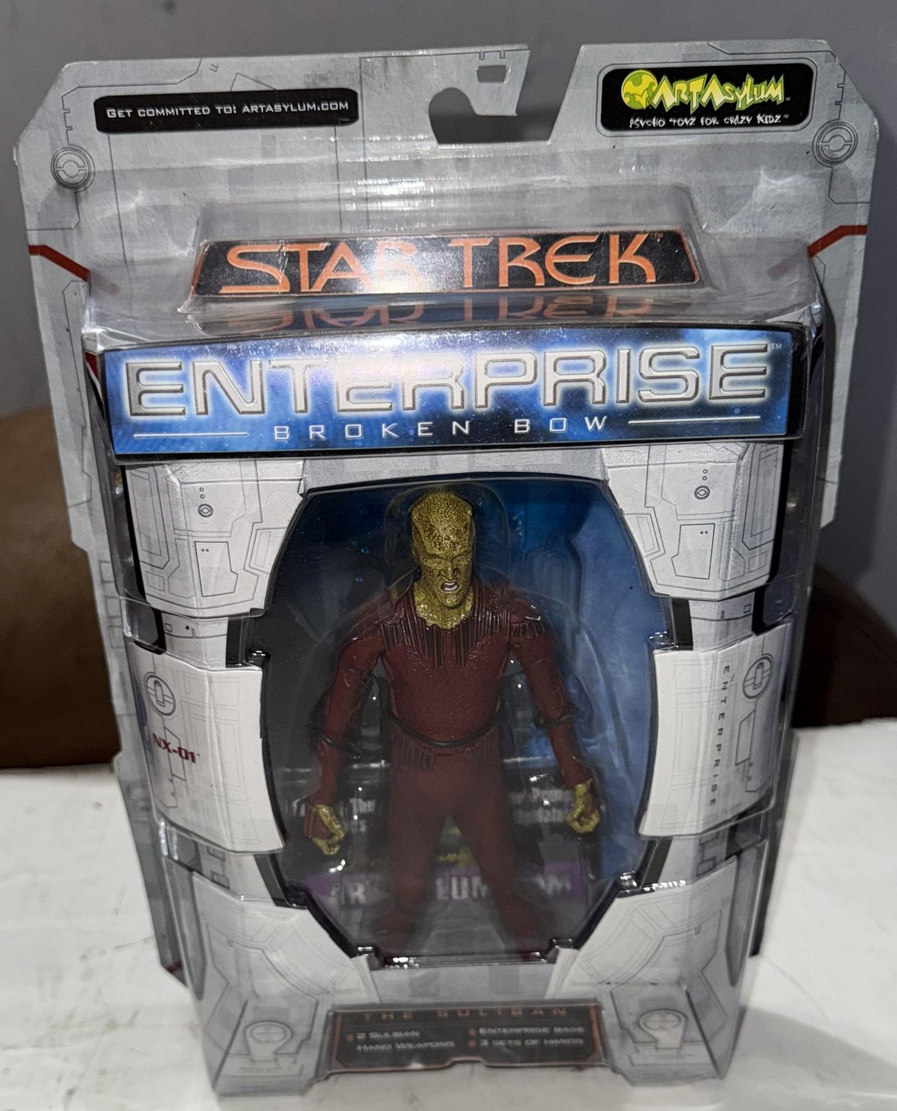 Star Trek Enterprise Broken Bow Suliban Action Figure Art Asylum Nuovo Sigillato Giocattolo