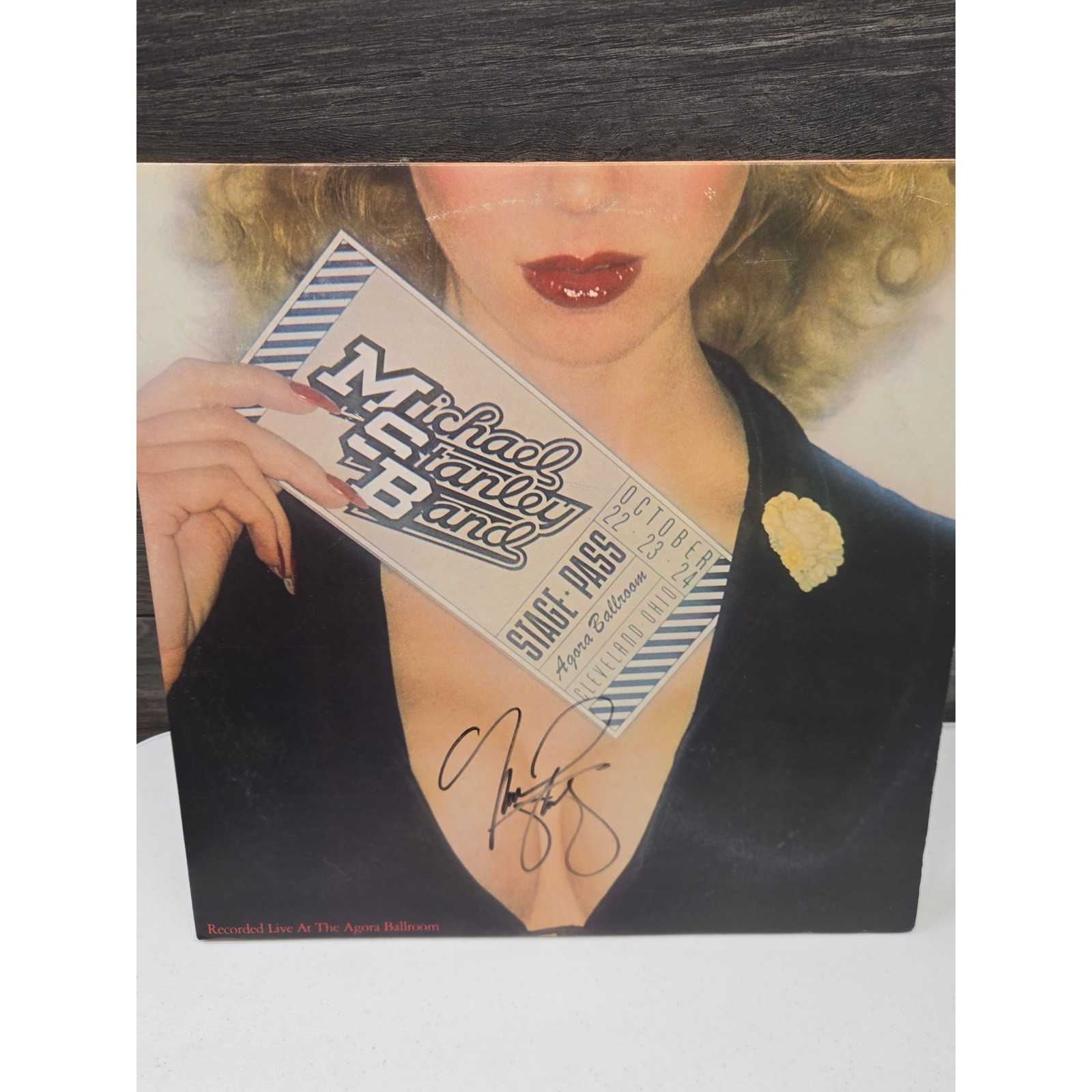 Michael Stanley Band Stage Pass Vinyl LP Live Agora Ballroom autographed