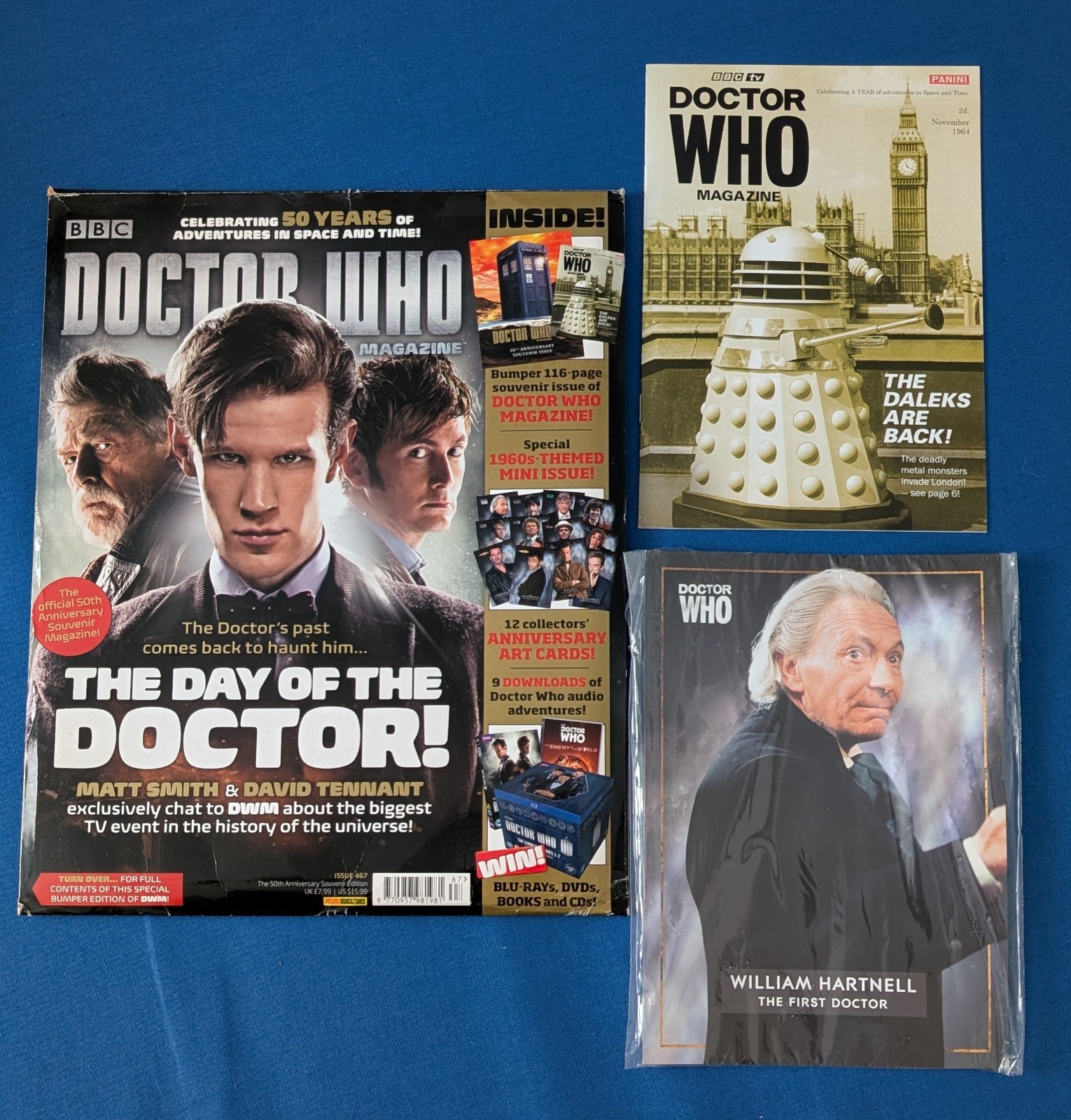 Doctor Who Magazine 467 - 50th Anniversary souvenir issue + art cards & mini mag