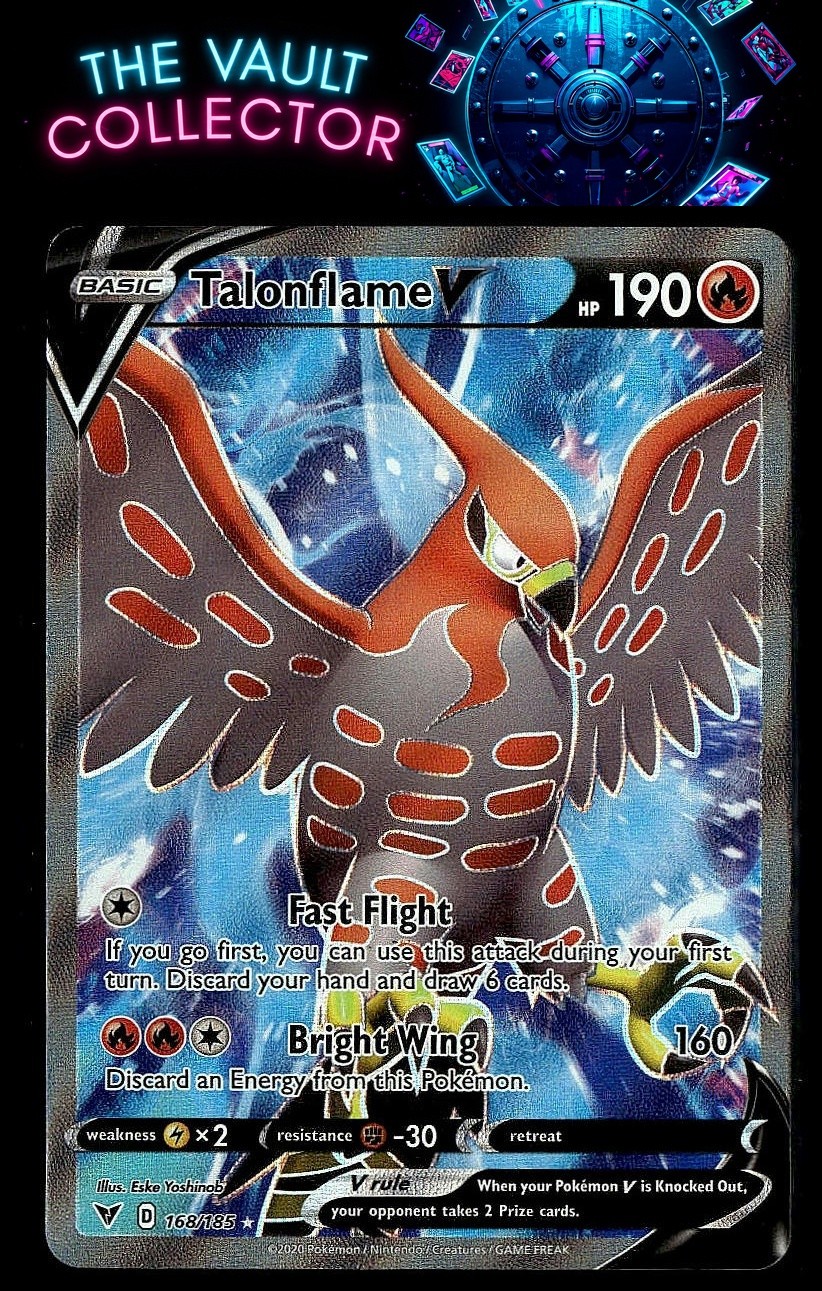 SWSH04: Vivid Voltage Talonflame V (Full Art) #168/185 Ultra Rara, Holo