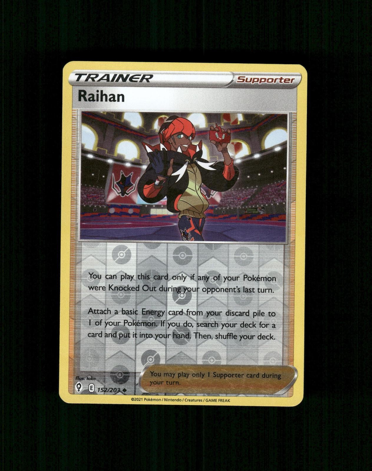 Raihan 152/203 Non Comune Cieli Evoluti Pokemon Reverse Holo Near Mint