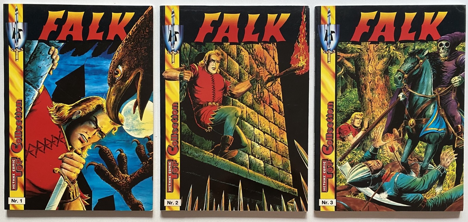Falk Collection n.1-3 completo Hethke fumetto top Hansrudi lavanderia ottimo
