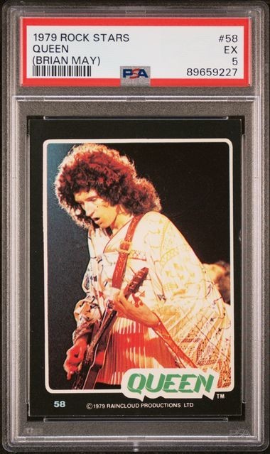 1979 Donruss Rock Stars Trading Card #58 Queen Brian May PSA 5