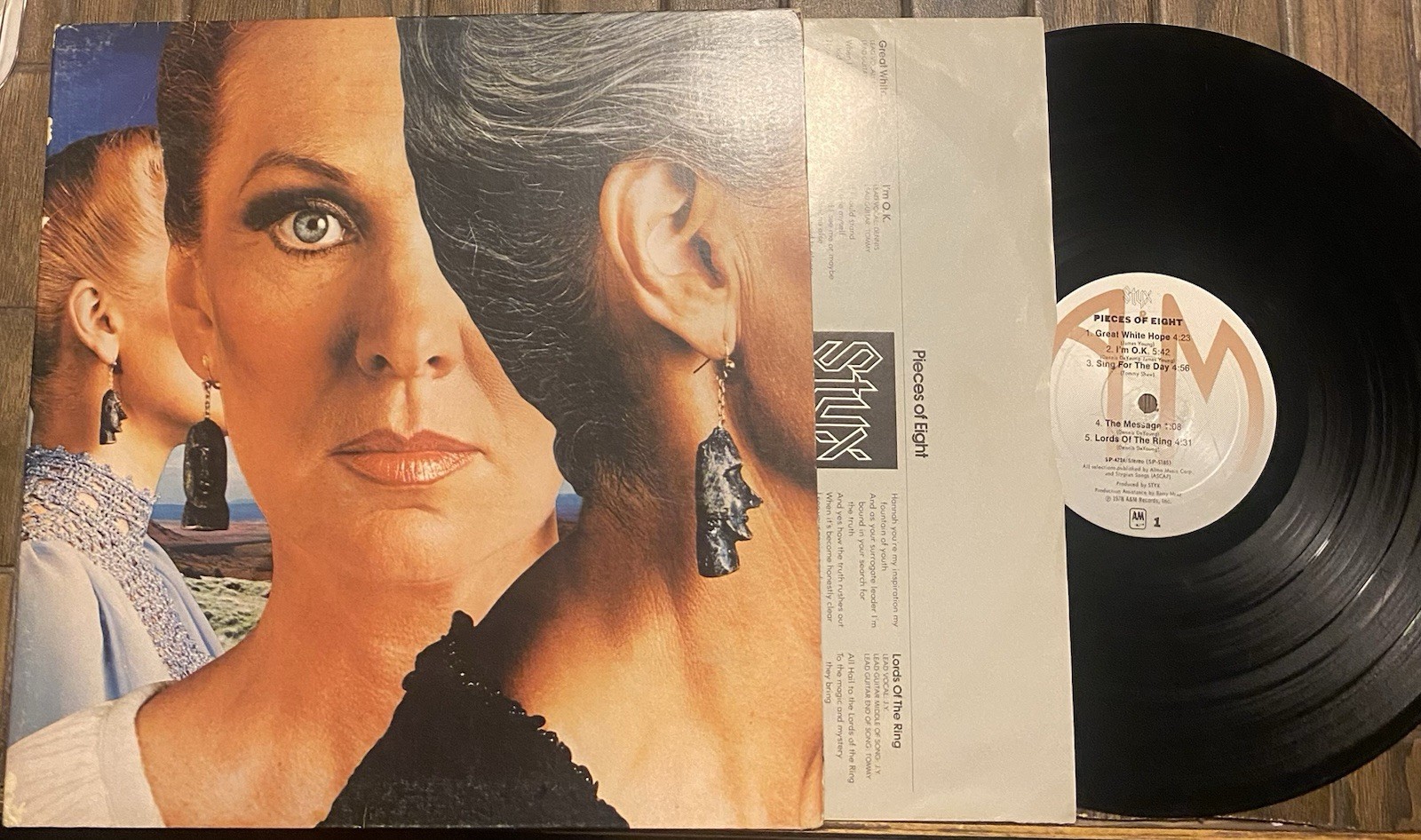 Styx: Pieces Of Eight  1978 Orig A&M Gatefold Vinyl LP - VG+