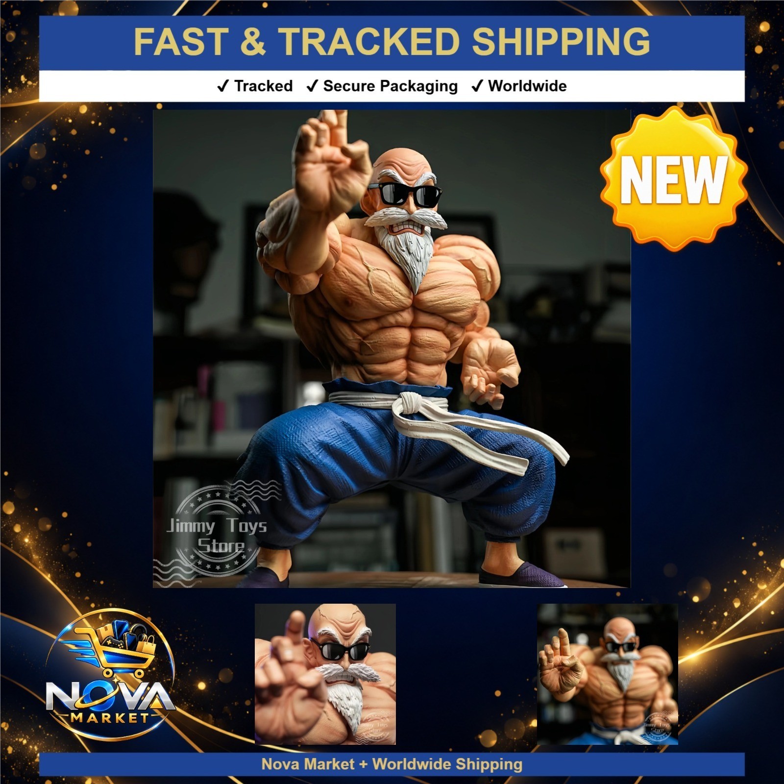 Dragon Ball Master Roshi Kame Sennin Anime Figure 10 cm PVC da collezione