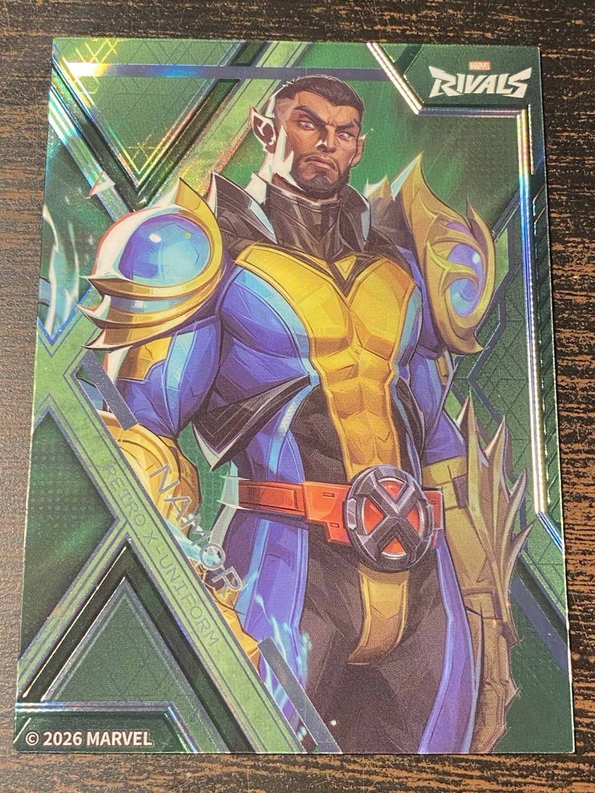 2026 Card Fun Marvel Rivals Namor Retro X-Uniform #MR-XE-01 Green Foil 44/50 NM+