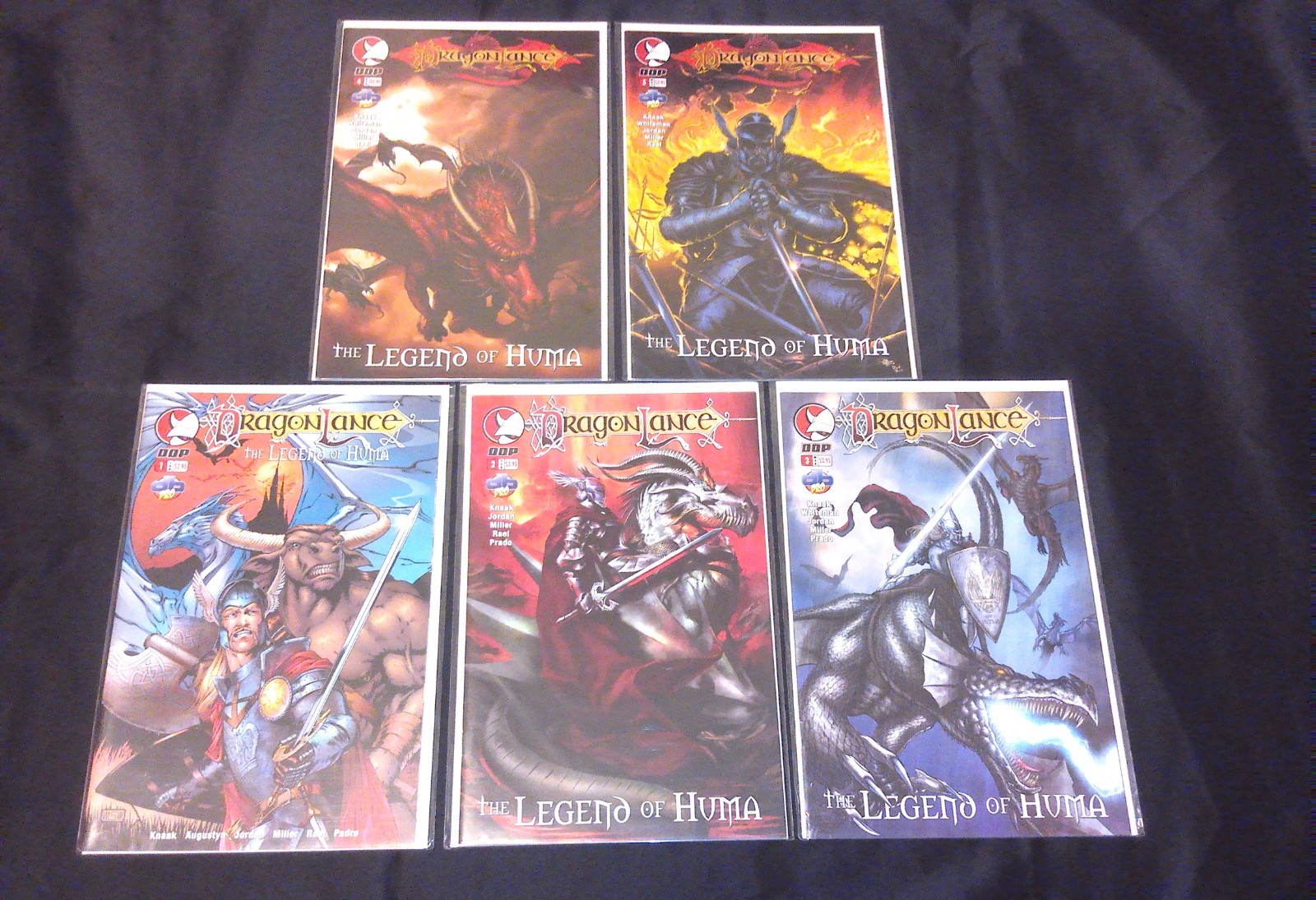 LOTTO DI 5 DRAGONLANCE LEGGENDA DI HUMA 1 2 3 4 5 SET - VF/NM 9.0