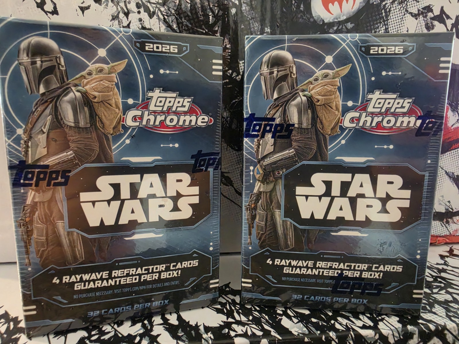 2026 TOPPS CHROME STAR WARS Value Blaster Box Disney Brand New Sealed QTY 2