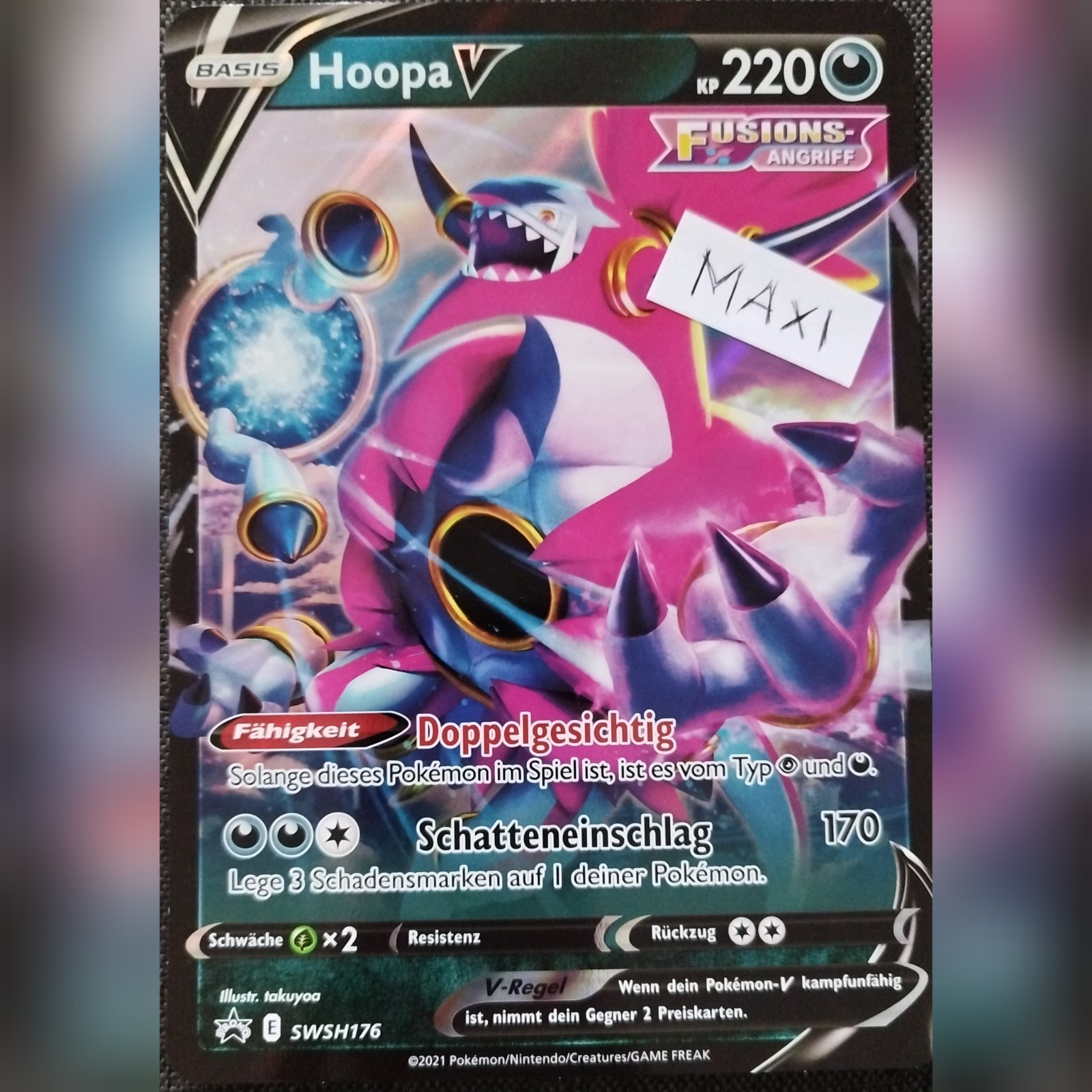 Pokemon Karte * Hoopa V * Promo SWSH176 * Deutsch * NM * Jumbo * Maxi