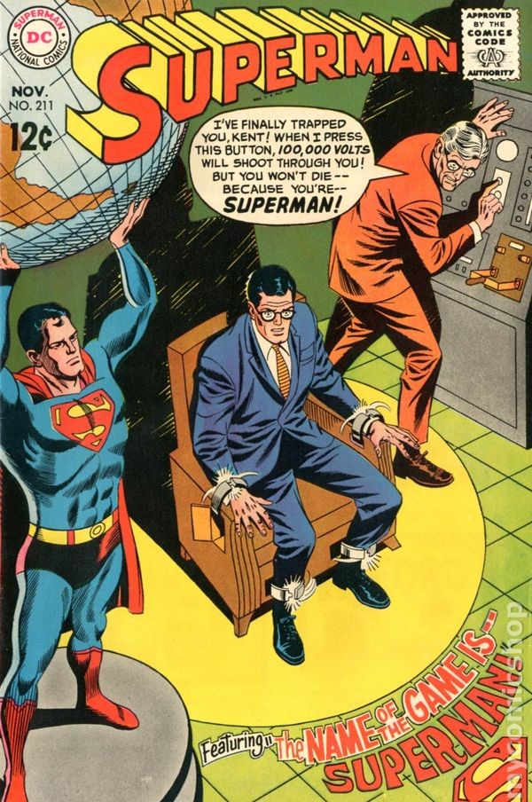 Superman #211 GD/VG 3.0 1968 immagine stock basso grado