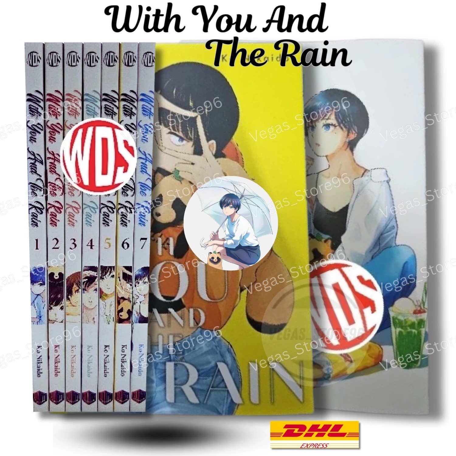 With You And The Rain Manga Vol 1-7 Set Completo Versione Inglese SPEDIZIONE GRATUITA DHL