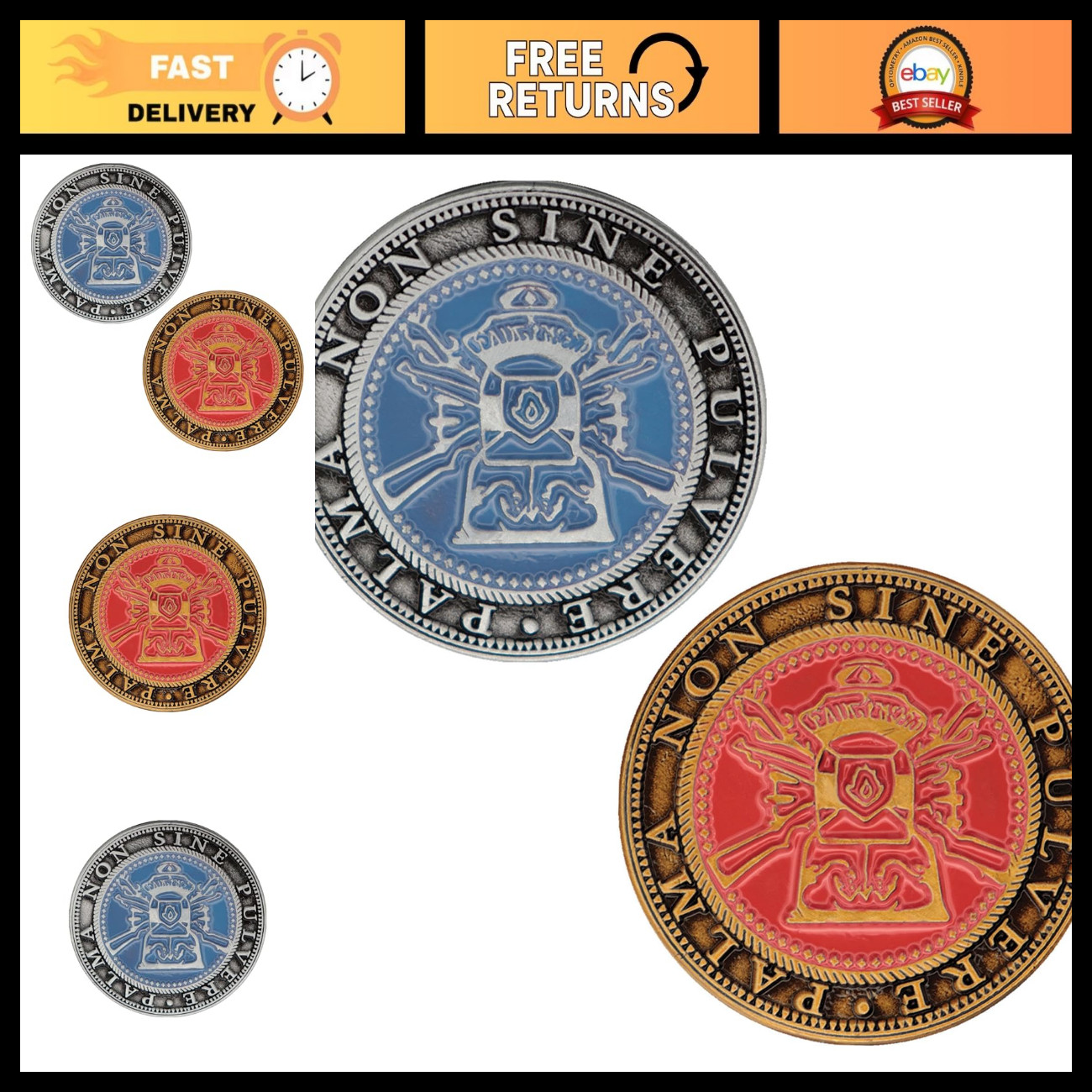 Shooting Gallery Tokens Set - Resident Evil 4 Collectible Game Accessories