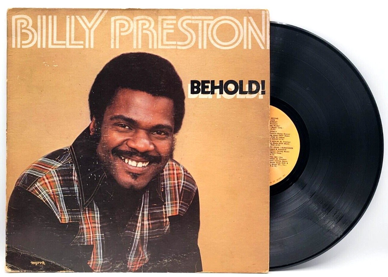 BILLY PRESTON  - BEHOLD! -  BLACK GOSPEL LP MYRRH