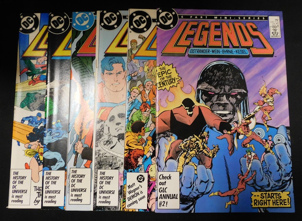 LEGENDS 1-6 DC MINI SERIES COMIC SET COMPLETEOSTRANDER BYRNE WEIN KESEL 1986 VF+