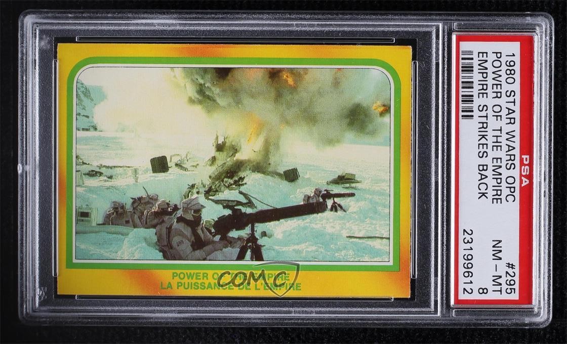 1980 O-Pee-Chee Star Wars: L'impero colpisce ancora la potenza di #295 PSA 8 0t8q