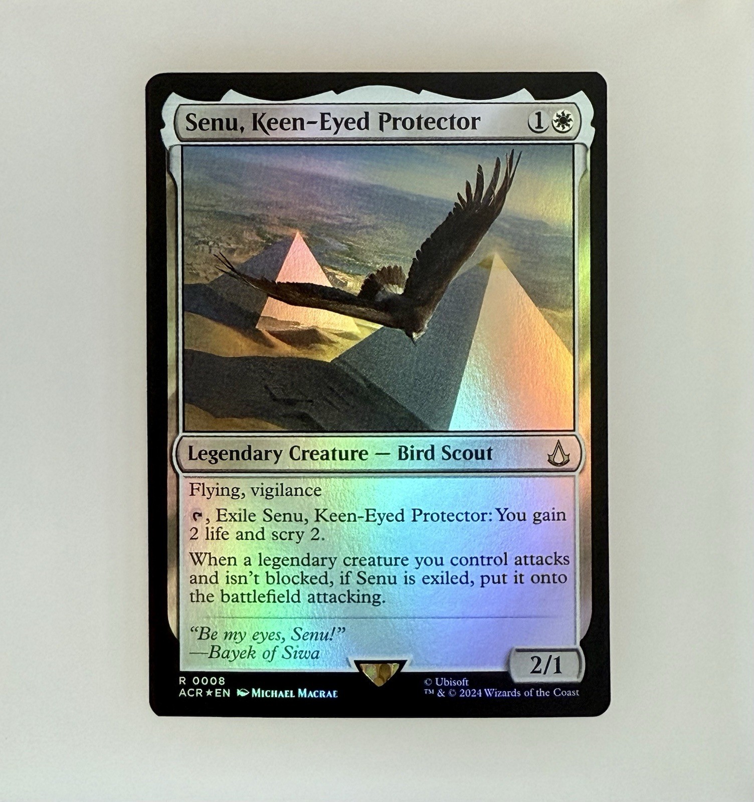 MTG: Senu, Keen-Eyed Protector Universes Beyond: Assassin's Creed Foil NM