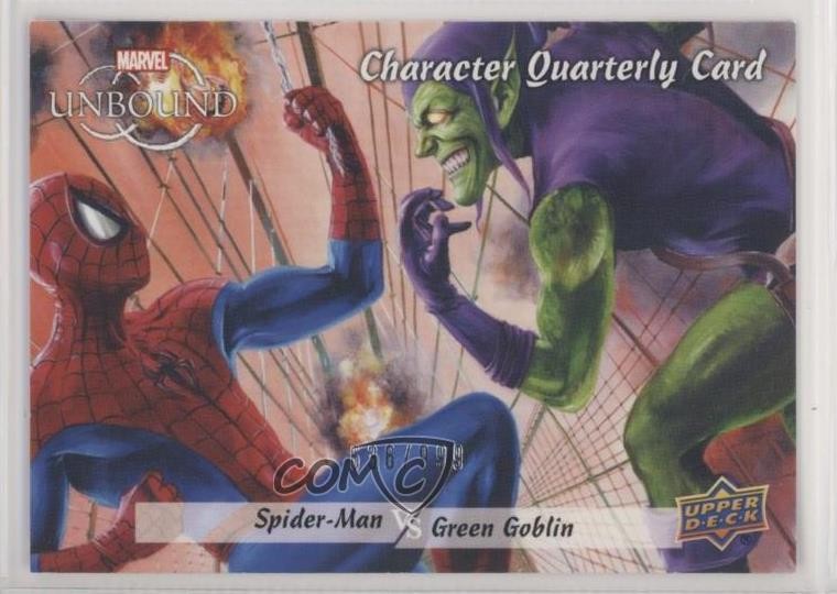 2021 Upper Deck Marvel Unbound 636/999 Spider-Man Goblin Verde #CQC-1 0p3