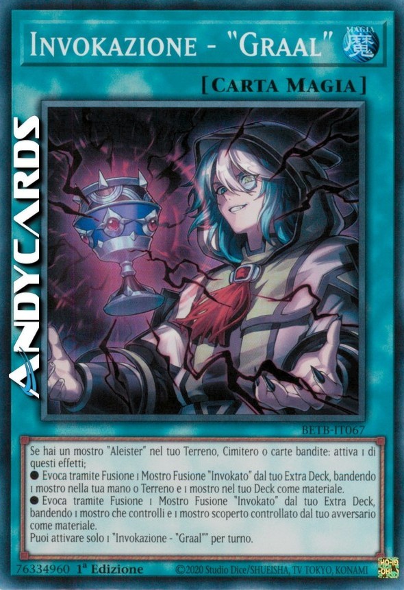INVOKAZIONE - GRAAL • (Invocation - Grail) • Super R • BETB IT067 • 1Ed • Yugioh