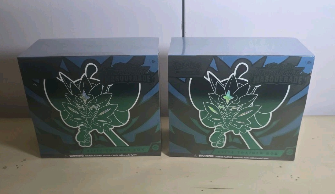 LOTTO 2 scatole Allenatore Elite Pokémon TCG: Twilight Masquerade sigillate ETB 