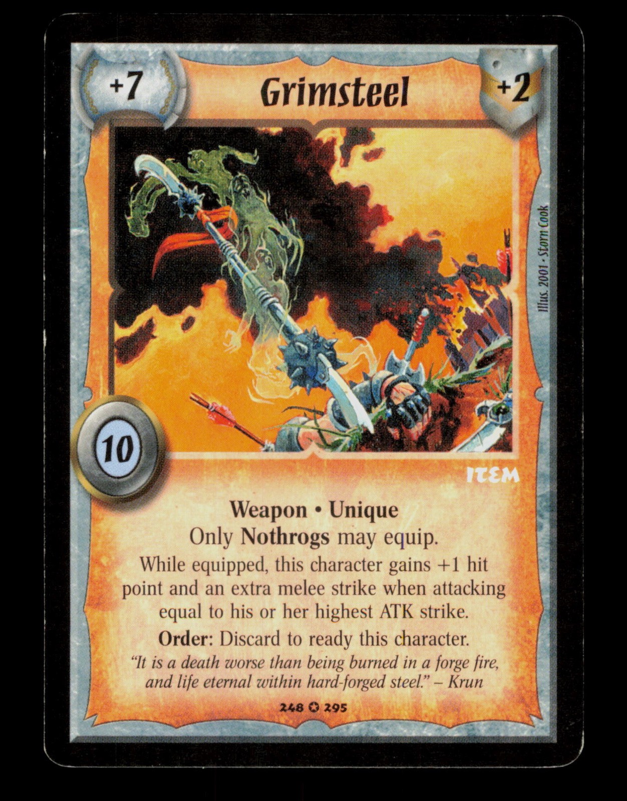 Grimsteel 248 Warlord Saga della Tempesta Trading Card TCG