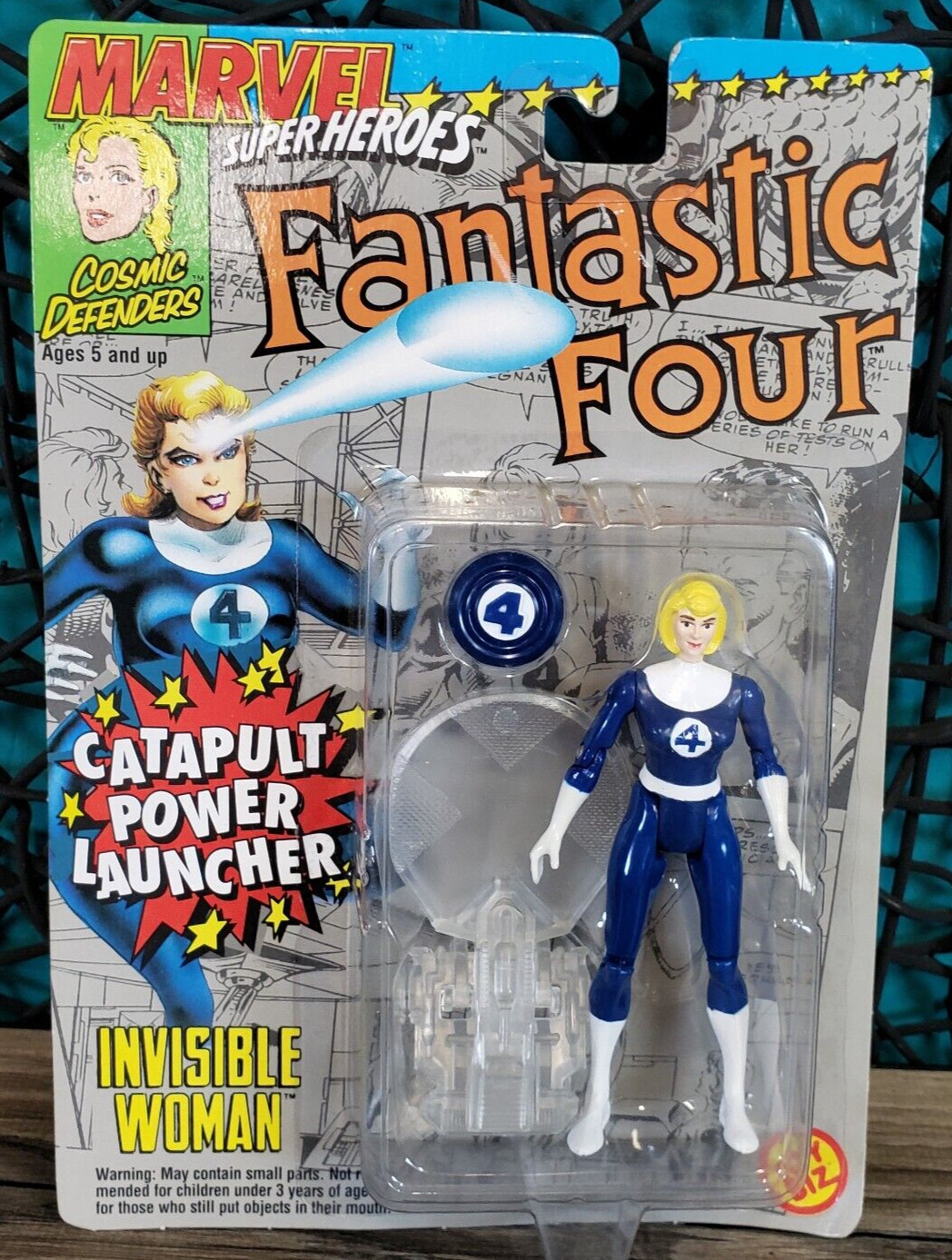 VINTAGE 1994 MARVEL SUPER HEROES INVISIBILE DONNA GIOCATTOLO BIZ ACTION FIGURE NUOVO