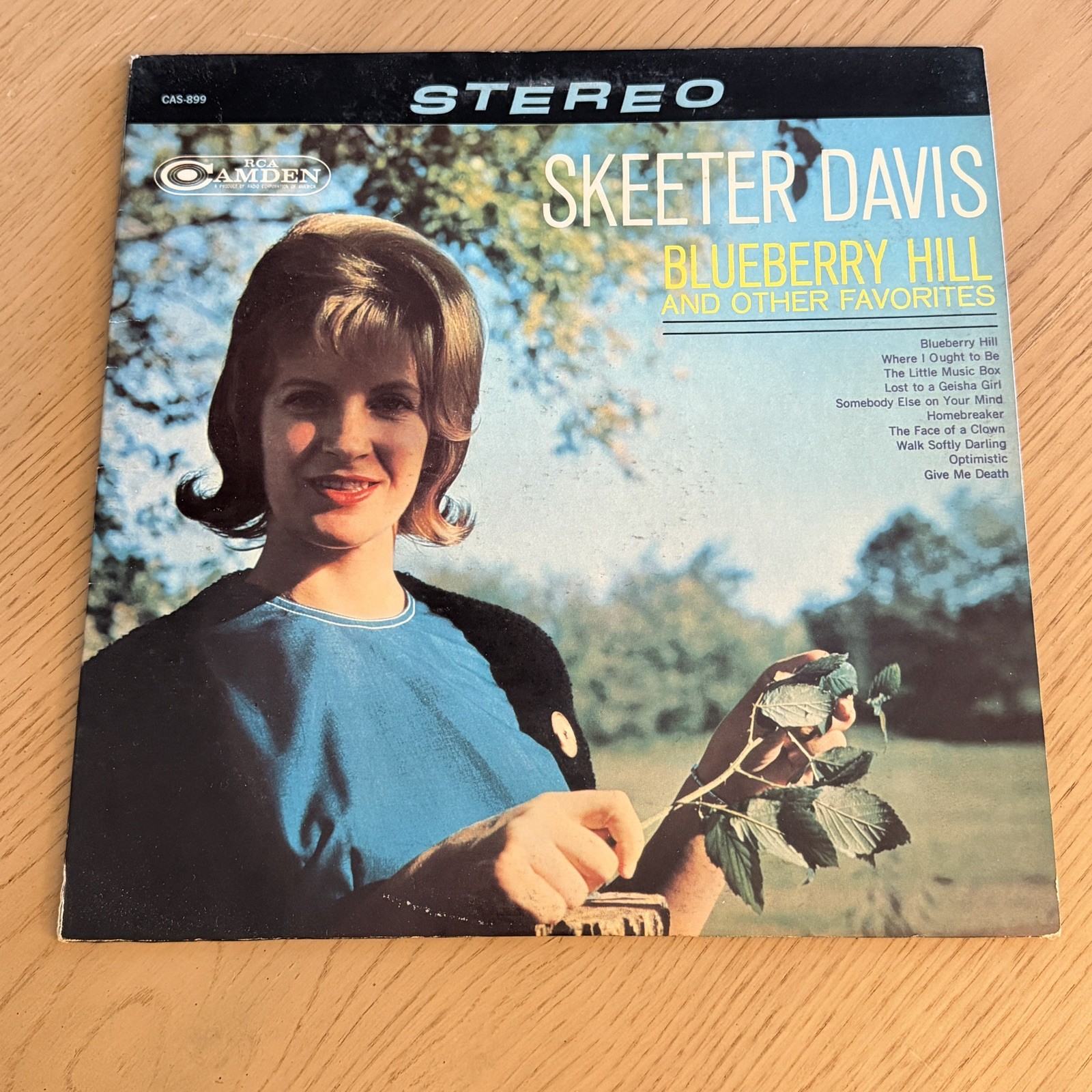 SKEETER DAVIS Blueberry Hill & Other Favorites 1965 VINYL LP RCA CAL 899 STEREO