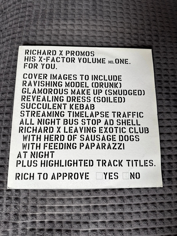 Richard X – Promos His X-Factor Vol. 1