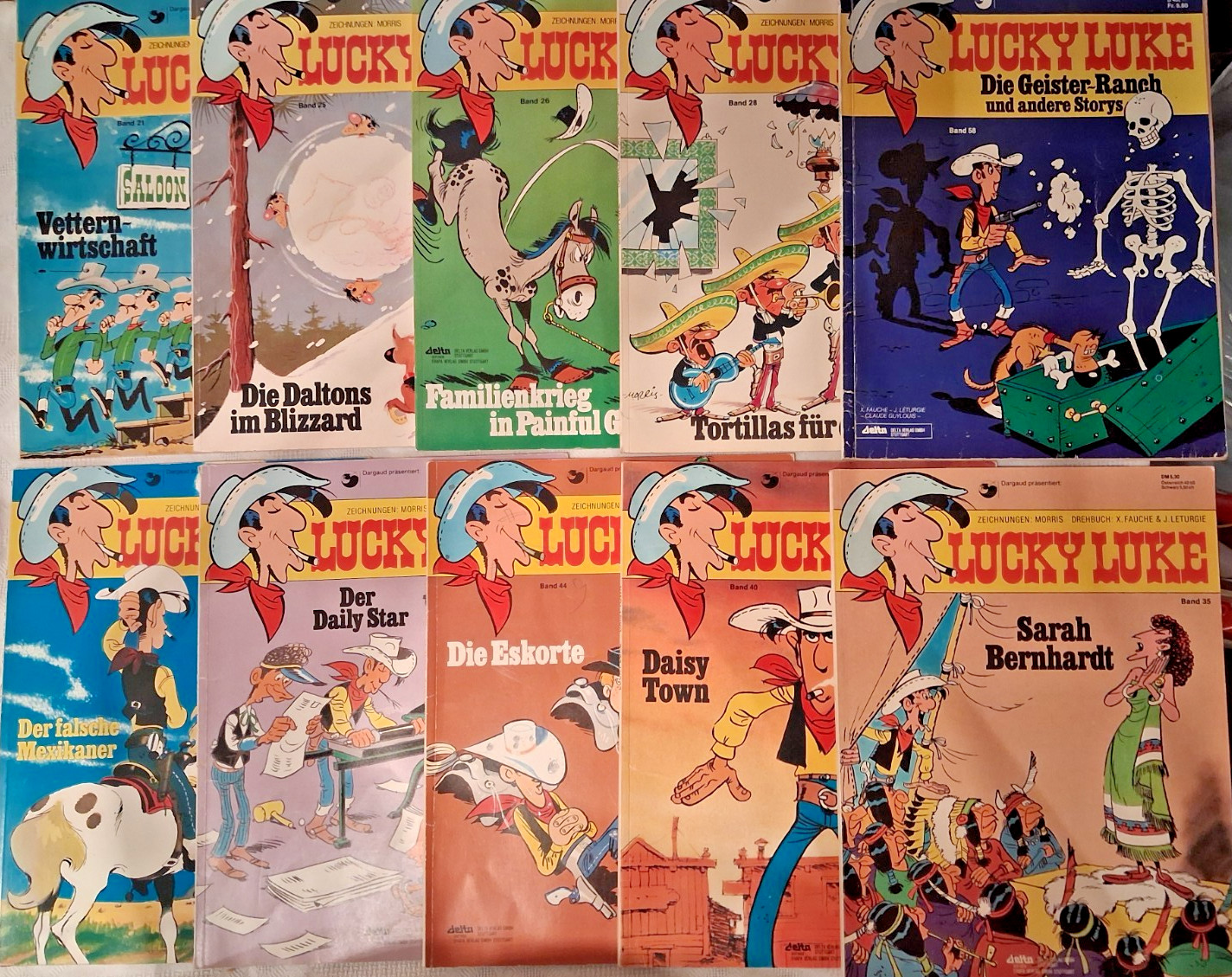 10 pezzi quaderni fumetti, LUCKY LUKE, vari, ottime condizioni