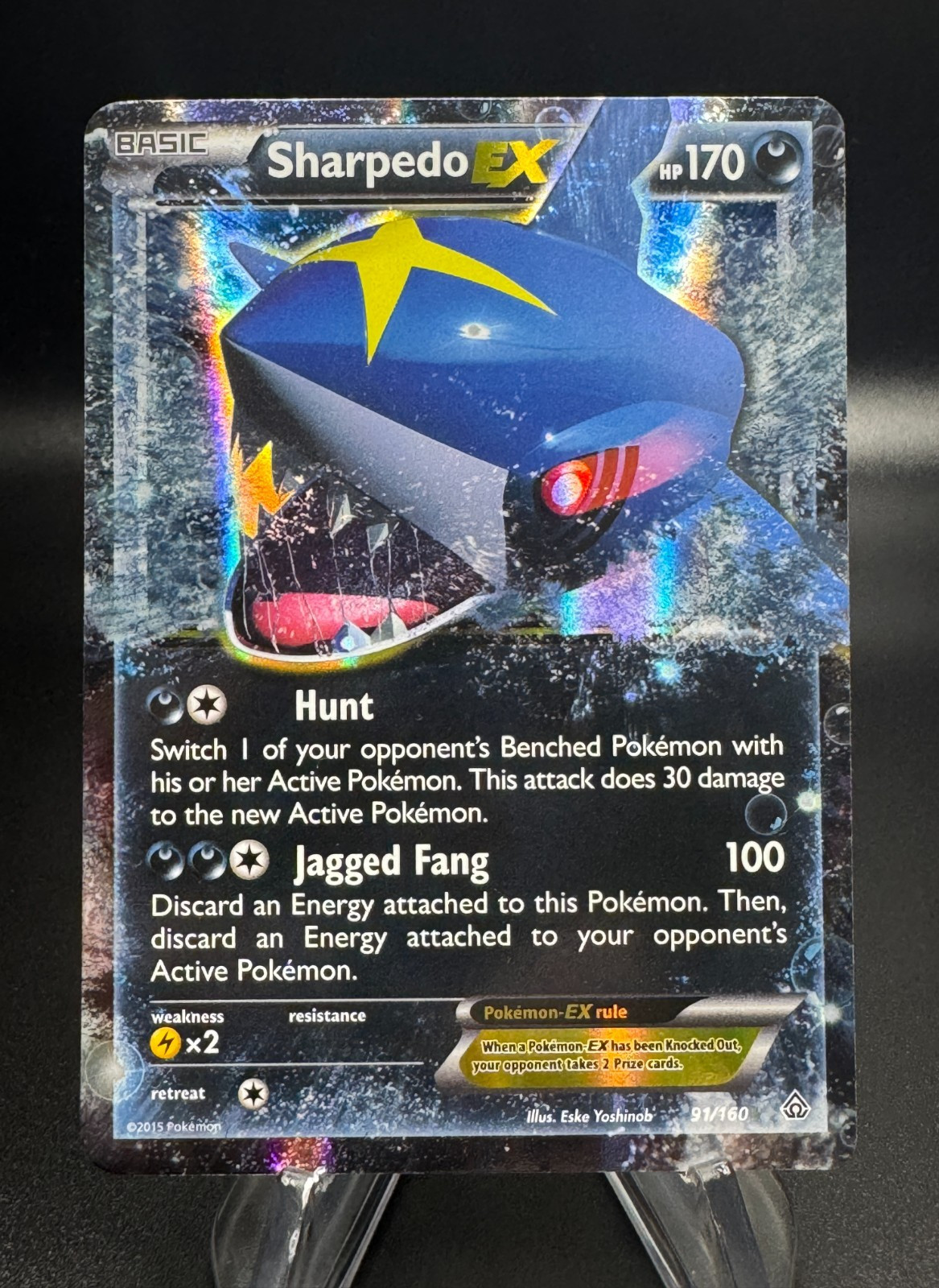 Pokemon XY Scontro Primordiale SHARPEDO EX Ultra Raro #91/160
