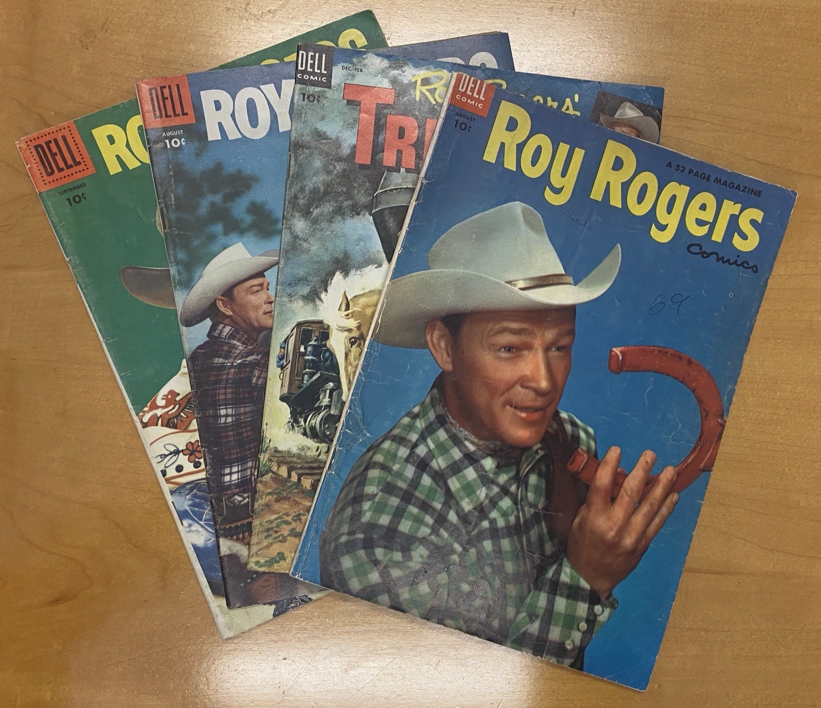 Vintage Roy Rogers Comics Lot of 4 Dell Golden Age Western 10¢ Photo Covers
