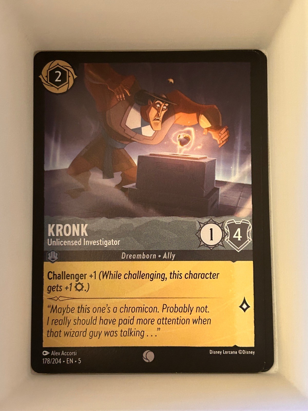 Kronk - Unlicensed Investigator 178/204 Common Shimmering Skies Lorcana NM