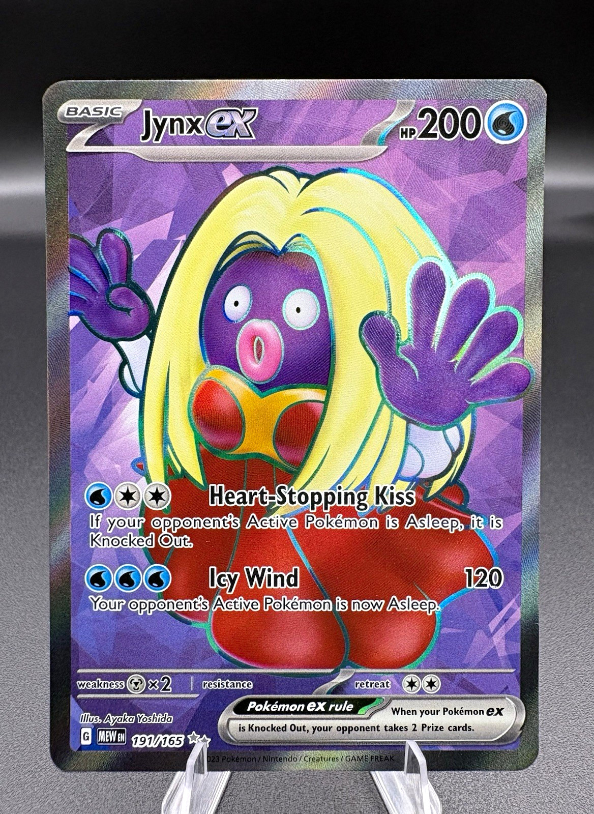 Pokémon TCG Jynx ex 191/165 Ultra Rare Full Art Holo 2023 Scarlet & Violet 151