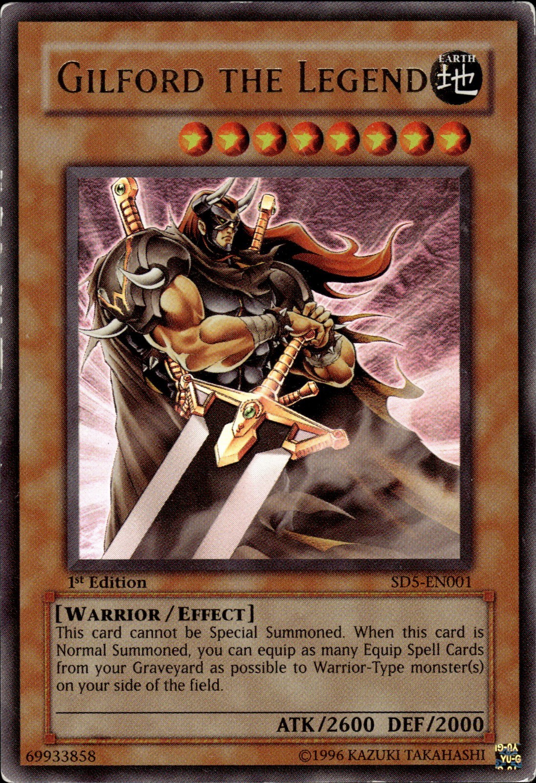 Gilford The Legend - Ultra Rare 1st Edition SD5-EN001 - MP - YuGiOh