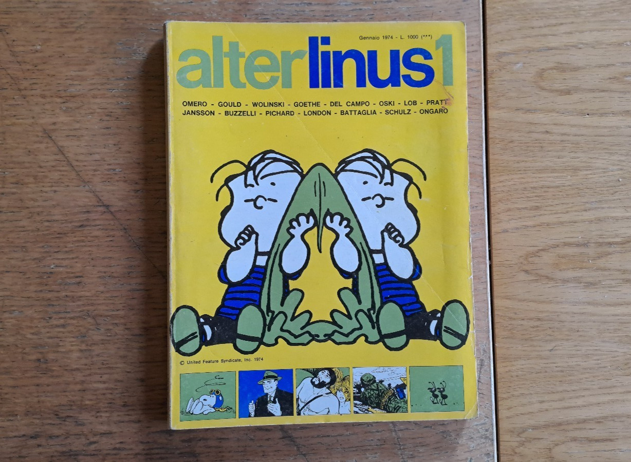 "AlterLinus" n.1, gennaio 1974,  Milano Libri Edizioni, con Battaglia,Pratt ecc.