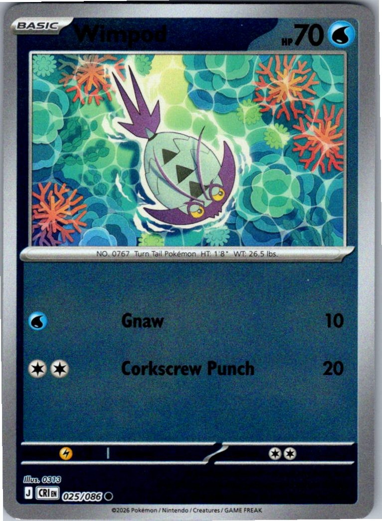 Wimpod Reverse Holofoil 025/086 Chaos Rising NM