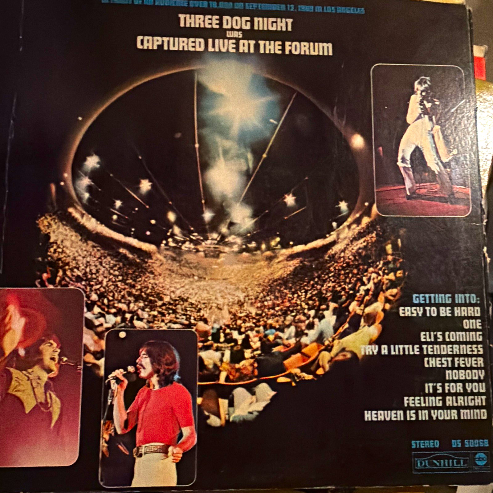 Three Dog Night Captured Live at the Forum Dunhill DS 50068 12" LP Stereo